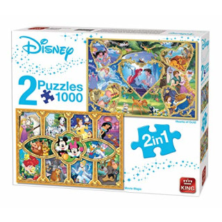King 55920 Puzzle 2 in 1, 1000 Teile