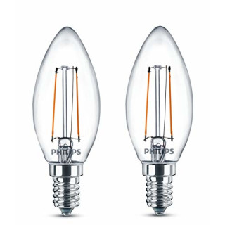 Philips 8718696587553 A++, LED-Leuchtmittel, Glas, 2 W, E14, klar, 3.5 x 3.5 x 9.7 cm