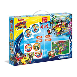 Clementoni 13760 Edukit 4 in 1 Mickey and The Roadster Racers