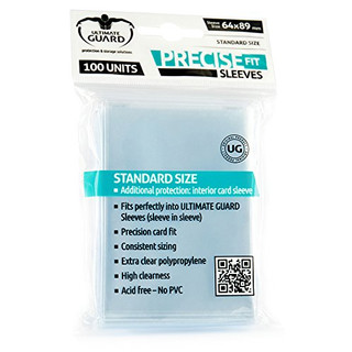 Ultimate Guard Precise Fit Sleeves Standard Size Transparent (Pack of 100)