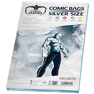 Comic Bags Resealable (Silver Size, Pack of 100)