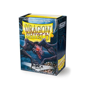 Dragon Shield 100 Sleeves + Box Matte Black - Schwarz - Magic: The Gathering Standard Mat