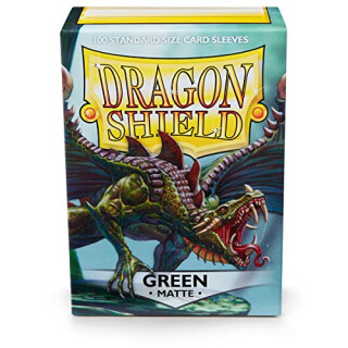 Dragon Shield 100 Sleeves + Box Matte Green - Grün - Magic: The Gathering Standard Mat