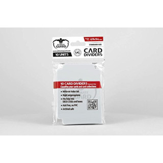 Ultimate Guard Standard Size Card Dividers (Pack of 10, Transparent)
