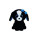 Carletto Ty 35013 - Tracey Clip, Hund mit Glitzeraugen, Glubschis, Beanie Boos, 8.5 cm, schwarz
