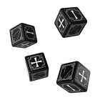 Antique Fudge Black & white 4D6 Dice (4)