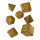 Steampunk Brown & yellow Dice Set (7)