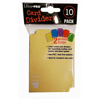 10 Ultra Pro Card Dividers - Colored - Deck Divider - 84782