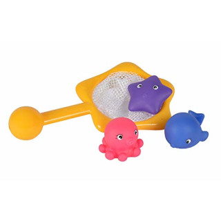 Simba 104015478 - Baby Play and Learn - Badetiere mit Netz, sortiert (1 Set)