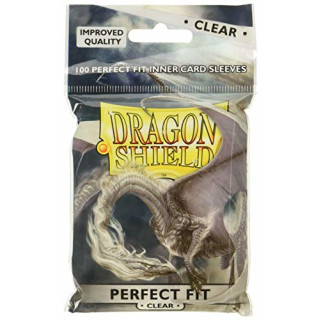 Dragon Shield Standard Perfect Fit Sleeves - Clear/Clear (100 Sleeves)
