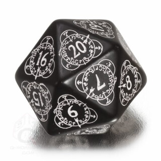 D20 Level Counter Black & white Die (1)