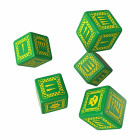 Orc Green & yellow 5D6 Dice (5)