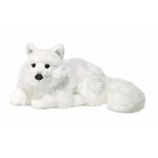 WWF Plüsch Kollektion WWF16981 - Plüschfigur Polarfuchs Liegend 25 cm, Plüschtiere