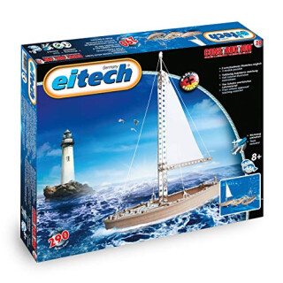 Eitech 00020 Modellbaukästen-Metallbaukasten-Boote Set, 290-teilig, Multi Color