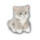 Ragdoll Katze [sitzend, grau] (15cm)