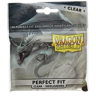 100 Dragon Shield Standard Perfect Fit Sleeves Clear/Clear SIDELOADING