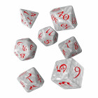 Q WORKSHOP Classic Pearl & red RPG Ornamented Dice...