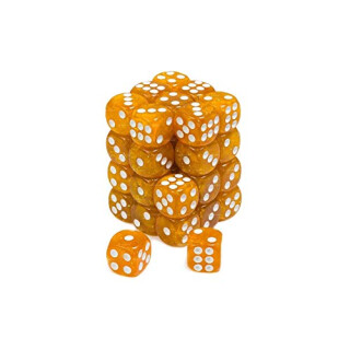 Blackfire Dice Cube ? 12mm D6 36 Dice Set ? Marbled Light Brown