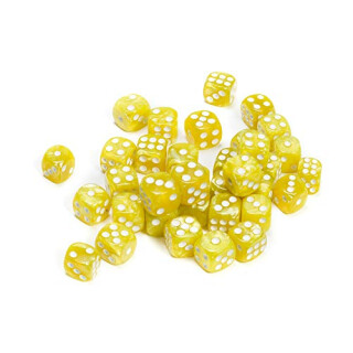 Blackfire Dice Cube ? 12mm D6 36 Dice Set ? Marbled Yellow