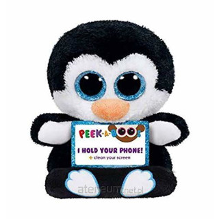 TY Peek-a-Boo Plüsch Handyhalter Pinguin Penni, 15cm