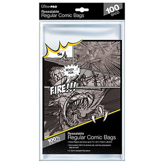 Ultra Pro Regular Size 7-1/8" X 10-1/2" Resealable Comic Bags