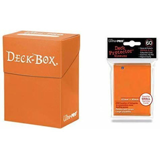 Ultra Pro Deck Box + 60 Small Size Protector Sleeves - Orange - Yu-Gi-Oh! - Japanese Mini