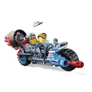 Mega Bloks Minions - DPG68 -  Playset - Motorcycle Mayhem 160 Piece Figure Construction Set - Despicable me