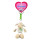 Nici 33689 - Jolly Mäh Beanbag Schlüsselanhänger Talismin 7 cm, weiß