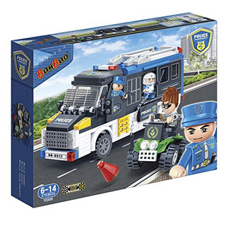 Banbao 7003 - polizei transporter, Konstruktionsspielzeug