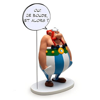 Plastoy SAS 126 - Obelix mit Sprechblase: OUI JE BOUDE? ET ALORS