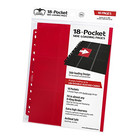 Ultimate Guard UGD010407 - 18 Pocket Pages Side Loading Red