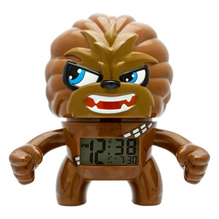 BulbBotz Star Wars Chewbacca Kinder-Wecker mit Hintergrundbeleuchtung | braun/schwarz | Kunststoff | 19 cm hoch | LCD-Display | Junge/ Mädchen | offiziell