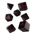 Classic RPG Black & red Dice Set (7)