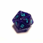 PolyHero Dice: 1d20 Orb - Violet Storm with Lightning