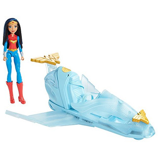 Mattel DC Super Hero Girls Wonder Woman Puppe mit unsichtbarem Jet DYN05