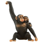 Bullyland 63594 - Spielfigur, Schimpansin mit Baby, ca....