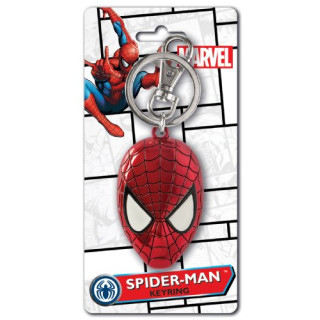 Marvel Spider Man Head Coloured Pewter Key Ring