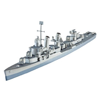 Revell Modellbausatz Schiff 1:700 - U.S.S.Fletcher (DD-445) im Maßstab 1:700, Level 4, originalgetreue Nachbildung mit vielen Details, 05127