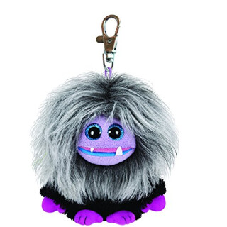 Carletto Ty 37333 - Jips Clip Frizzy mit Glitzeraugen, 8.5 cm, schwarz/lila