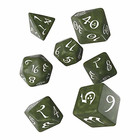 Q-Workshop Classic RPG Olive & white Dice Set (7)
