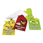 6 Einladungskarten Angry Birds