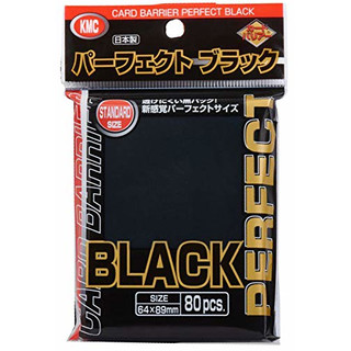 KMC Standard Sleeves - Perfect Black Sleves (80) (64x89mm)