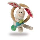 Nici 37433 Holzgreifring Hase Tilli mit Glocke