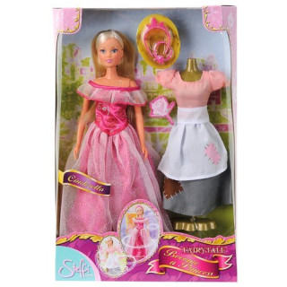 Simba 105736580 - Steffi Love Puppe mit Prinzessinnen- und Hausmädchenkleid