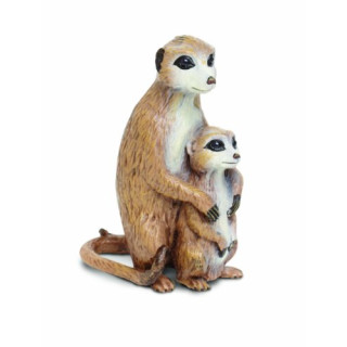 Plastoy Erdmaennchen mit Baby – Safari