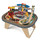 KidKraft 17564 Transportation Station Holzeisenbahn-Set & Spieltisch für Kinder mit 58 Spielteilen