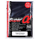 KMC Standard Sleeves - Super Alpha Black (80 Sleeves)