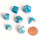 Blackfire Dice - Fairy Dice RPG Set - BiColor Blue White (7 Dice)
