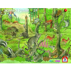 2er-Set Rahmenpuzzle Wald und Wiese 24+40 Teile