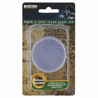 WizKids Deep Cuts - Clear 50mm Round Base - 10 Count